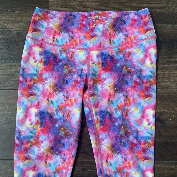 Feed Me Fight Me Ankle Leggings Size Medium Galaxy Chalk Print CrossFit Pants - Picture 7 of 12